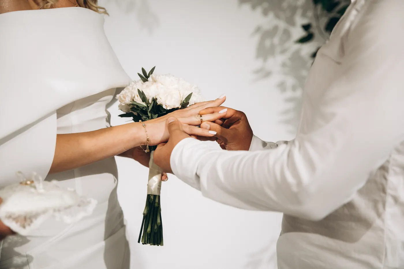 The exchange of rings during the ceremony