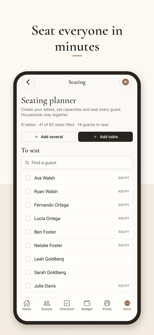 Seating chart